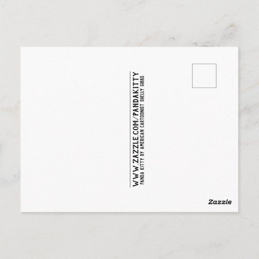 CARTE POSTALE FUNNY CAT SITTING LIKE PERSONNE PANDA KITTY POSTCA (Dos)