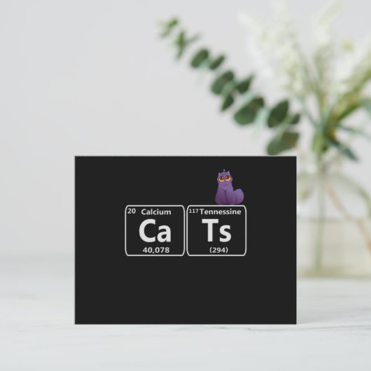 Carte Postale Funny Cats Periodic Table Elements Funny Science T (Debout devant)