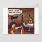Carte Postale Funny Caveman Auteur "Rencontrez l'auteur" (Devant)