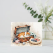 Carte Postale Funny Change of Address from Orange Cat (Debout devant)