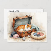 Carte Postale Funny Change of Address from Orange Cat (Devant / Derrière)