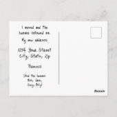 Carte Postale Funny Change of Address from Orange Cat (Dos)