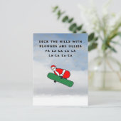 Carte postale Funny Christmas Snowboard (Debout devant)
