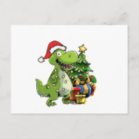 Funny Christmas T Rex, Xmas Dinosaur