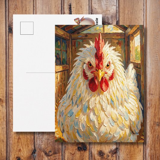 Carte Postale Funny Close Up of Impasto Chicken | Saying Hi
