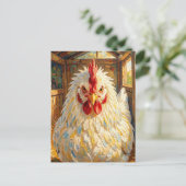 Carte Postale Funny Close Up of Impasto Chicken | Saying Hi (Debout devant)