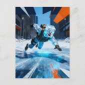 Carte Postale Funny clown icecube falling on ice  (Devant)