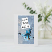 Carte Postale Funny clown icecube falling on ice  postcard (Debout devant)