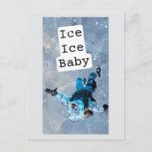 Carte Postale Funny clown icecube falling on ice  postcard (Devant)