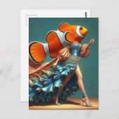 Carte Postale Funny ClownFish Mode (Devant / Derrière)