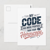 Carte Postale Funny Coding Quote AI Programmer Design (Devant / Derrière)