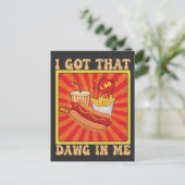 Carte Postale Funny Comic Hot Dogs Combo J'ai Ce Chien En Moi (Debout devant)