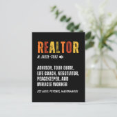 Carte Postale Funny Courtier immobilier Realtor (Debout devant)