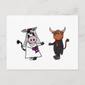 Carte Postale Funny Cow and Bull Mariage (Devant)
