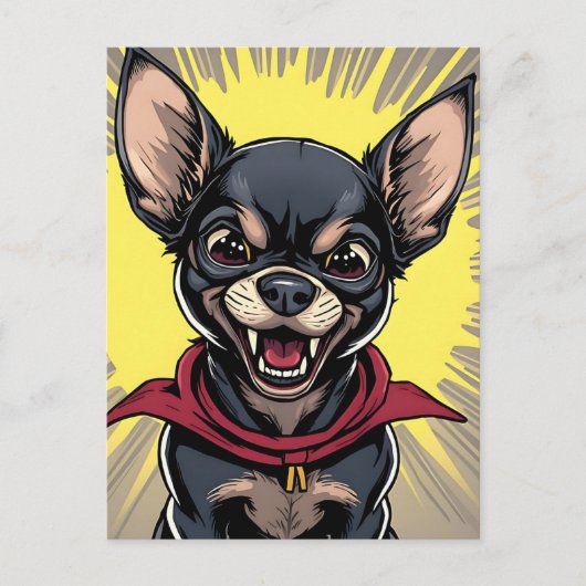 Carte Postale Funny Crazy Chihuahua (Devant)