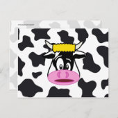 Carte Postale Funny Crazy Cow Bull sur Dairy Cow Imprimer Motif (Devant / Derrière)