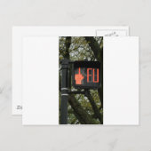 Carte Postale Funny Crosswalk dit FU (Devant / Derrière)