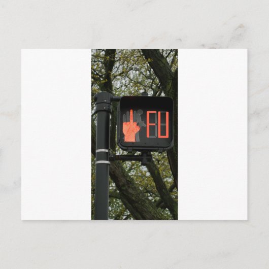Carte Postale Funny Crosswalk dit FU (Devant)