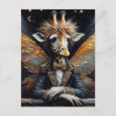 Carte Postale Funny Cute Giraffe Fée (Devant)