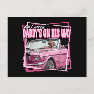 Carte Postale Funny Daddy's Home Trump Pink 2024 Take America Ba