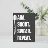 Carte Postale Funny Darts Problème Dartboard Fun Hobby Dart Play (Debout devant)