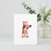 Carte Postale Funny debout chaton joueuse (Debout devant)