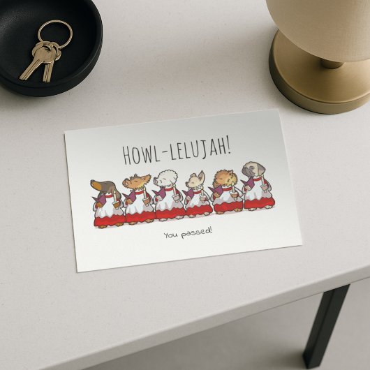 Carte Postale Funny Dog Choir Passed Test Or Exam Cartoon