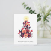 Carte Postale Funny DOG Christmas Tree - Secourt d'adoption Fost (Debout devant)
