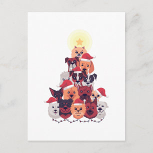 Carte Postale Funny DOG Christmas Tree - Secourt d'adoption Fost