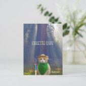 Carte Postale Funny Earth Day American Gothic Green Cat (Debout devant)