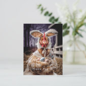 Carte Postale Funny Easter Chicken Bunny Costume (Debout devant)