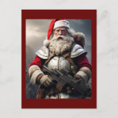 Carte Postale Funny Effrayant Père Noël Naughty List (Devant)