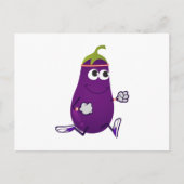 Carte Postale Funny Eggplant Runner (Devant)