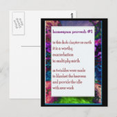 Carte Postale Funny Farm Poem Card #11 (Devant / Derrière)