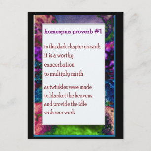 Carte Postale Funny Farm Poem Card #11