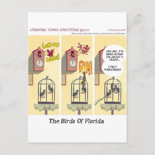 Carte Postale Funny Florida Stand Your Ground Birds (Devant)
