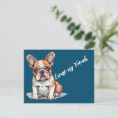 Carte Postale Funny French Bulldog Postcard (Debout devant)