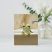 Carte Postale Funny frog in bath nursery art (Debout devant)
