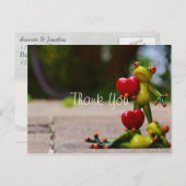 Carte Postale Funny Frogs Mariage Merci (Devant / Derrière)