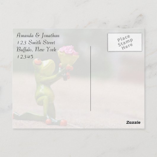 Carte Postale Funny Frogs Mariage Merci (Dos)