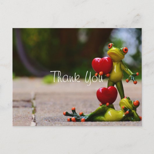 Carte Postale Funny Frogs Mariage Merci (Devant)