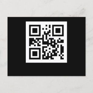 Carte Postale Funny Geek Human QR Code barre Scanner