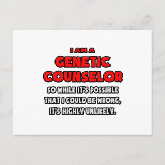 Carte Postale Funny Genetic Counselor .. Highly Unlikely
