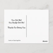 Carte Postale Funny Golden Retriever Friendship Card (Dos)