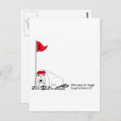 Carte postale Funny Golfing Dog (Devant / Derrière)