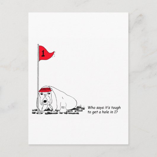 Carte postale Funny Golfing Dog (Devant)