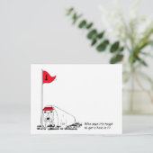 Carte postale Funny Golfing Dog (Debout devant)