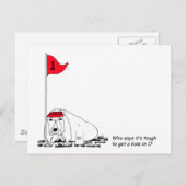Carte postale Funny Golfing Dog (Devant / Derrière)
