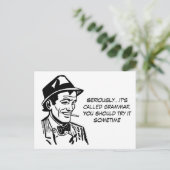 Carte Postale Funny Grammar Nazi (Debout devant)