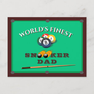 Carte Postale Funny Green Pool Table Snooker Papa Fête des pères